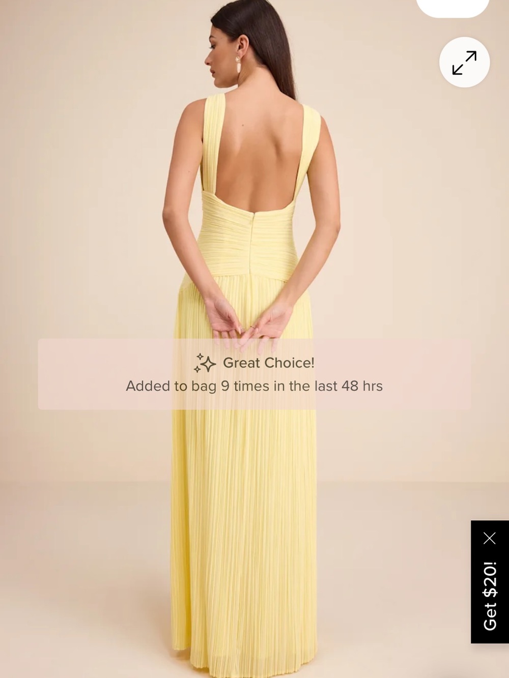 Lulus Butter Yellow Gown - Picture 4 of 4